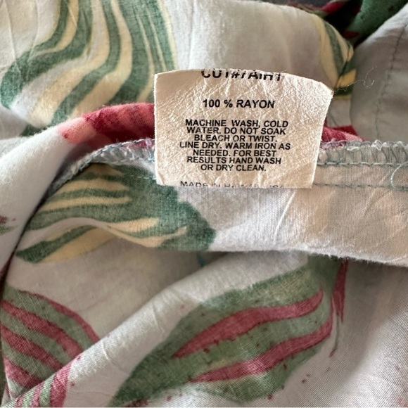 JAMS WORLD Vintage Floral CLAW FLOWER GRAY Tropical Button Up Short Sleeve Shirt - Picture 11 of 12